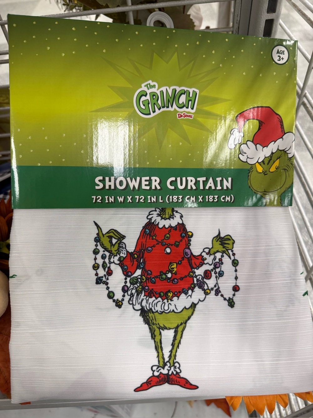 The Grinch Holiday Shower Curtain - Green & Red